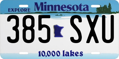 MN license plate 385SXU