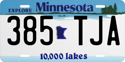 MN license plate 385TJA