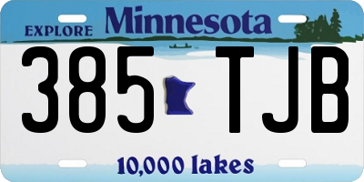 MN license plate 385TJB
