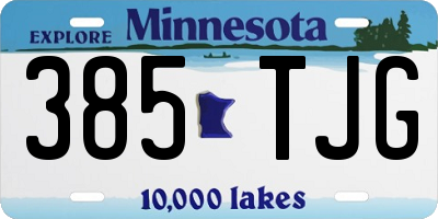 MN license plate 385TJG