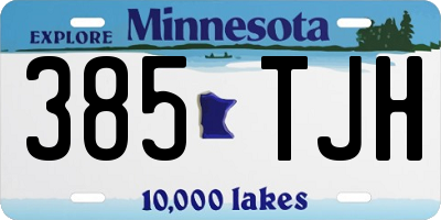 MN license plate 385TJH