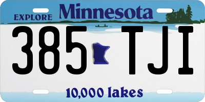 MN license plate 385TJI