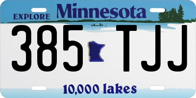MN license plate 385TJJ