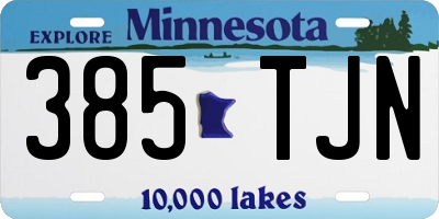 MN license plate 385TJN