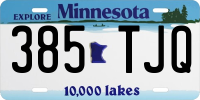MN license plate 385TJQ
