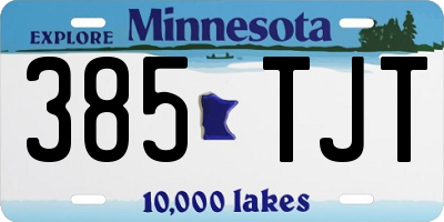 MN license plate 385TJT