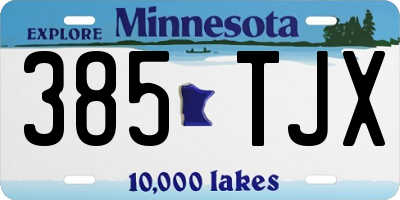MN license plate 385TJX