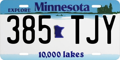 MN license plate 385TJY