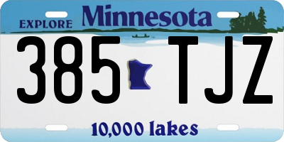 MN license plate 385TJZ