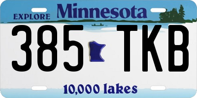 MN license plate 385TKB