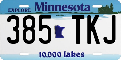 MN license plate 385TKJ