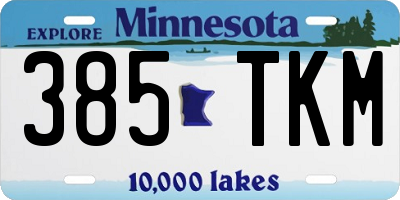 MN license plate 385TKM