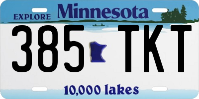 MN license plate 385TKT