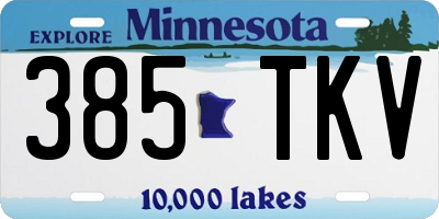 MN license plate 385TKV