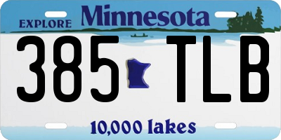 MN license plate 385TLB