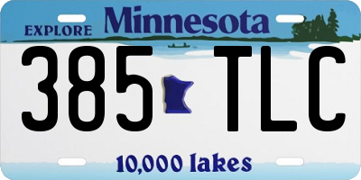 MN license plate 385TLC