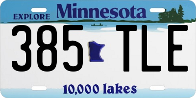 MN license plate 385TLE
