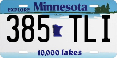 MN license plate 385TLI