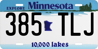 MN license plate 385TLJ