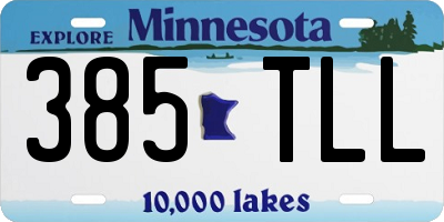 MN license plate 385TLL