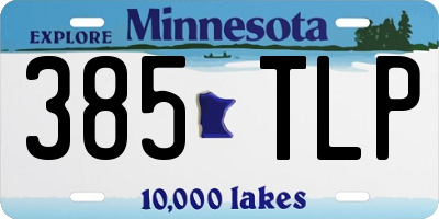 MN license plate 385TLP