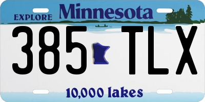 MN license plate 385TLX