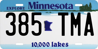 MN license plate 385TMA