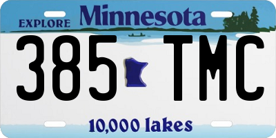 MN license plate 385TMC