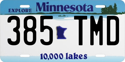 MN license plate 385TMD