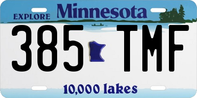 MN license plate 385TMF
