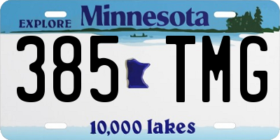 MN license plate 385TMG