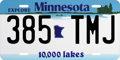 MN license plate 385TMJ