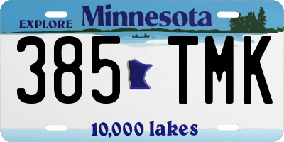 MN license plate 385TMK