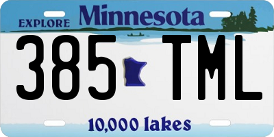 MN license plate 385TML