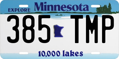 MN license plate 385TMP