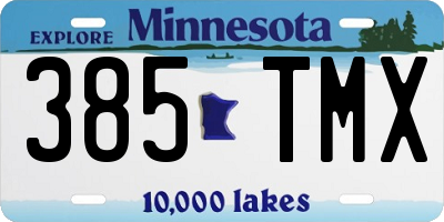 MN license plate 385TMX