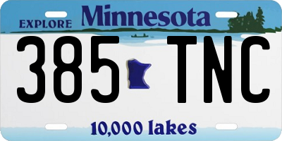 MN license plate 385TNC