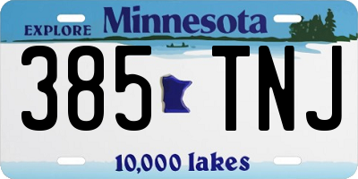 MN license plate 385TNJ
