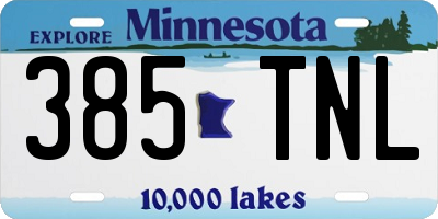 MN license plate 385TNL