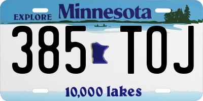 MN license plate 385TOJ
