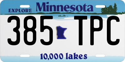 MN license plate 385TPC