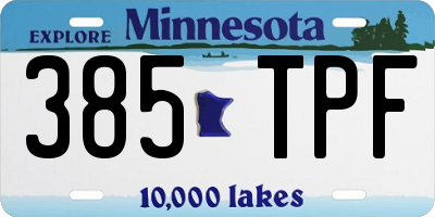 MN license plate 385TPF