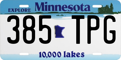 MN license plate 385TPG
