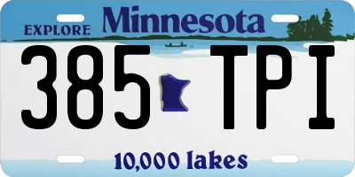 MN license plate 385TPI