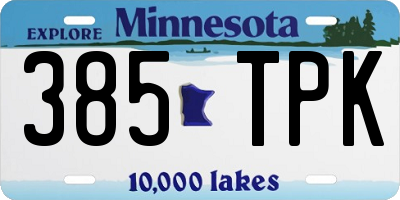 MN license plate 385TPK