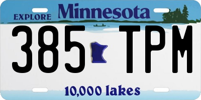 MN license plate 385TPM