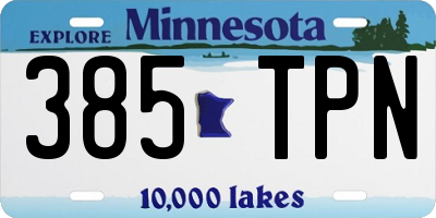 MN license plate 385TPN