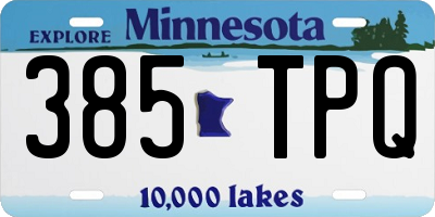 MN license plate 385TPQ