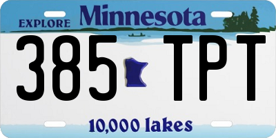 MN license plate 385TPT