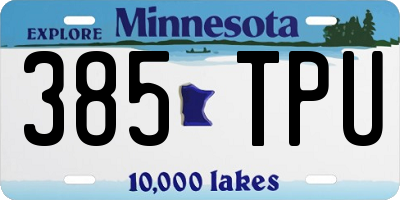 MN license plate 385TPU
